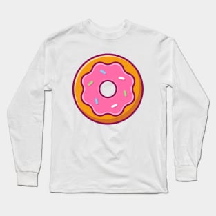 Doughnut with meses cartoon Long Sleeve T-Shirt